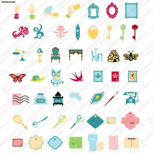 Cricut SENTIMENTALS shapes - Picture 3 of 16